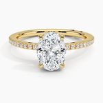 Simply Tacori Classic Diamond Ring (1/5 ct. tw.) Yellow Gold 18k Oval Engagement Ring