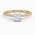 Simply Tacori Classic Diamond Ring (1/5 ct. tw.) Yellow Gold 18k Princess Engagement Ring