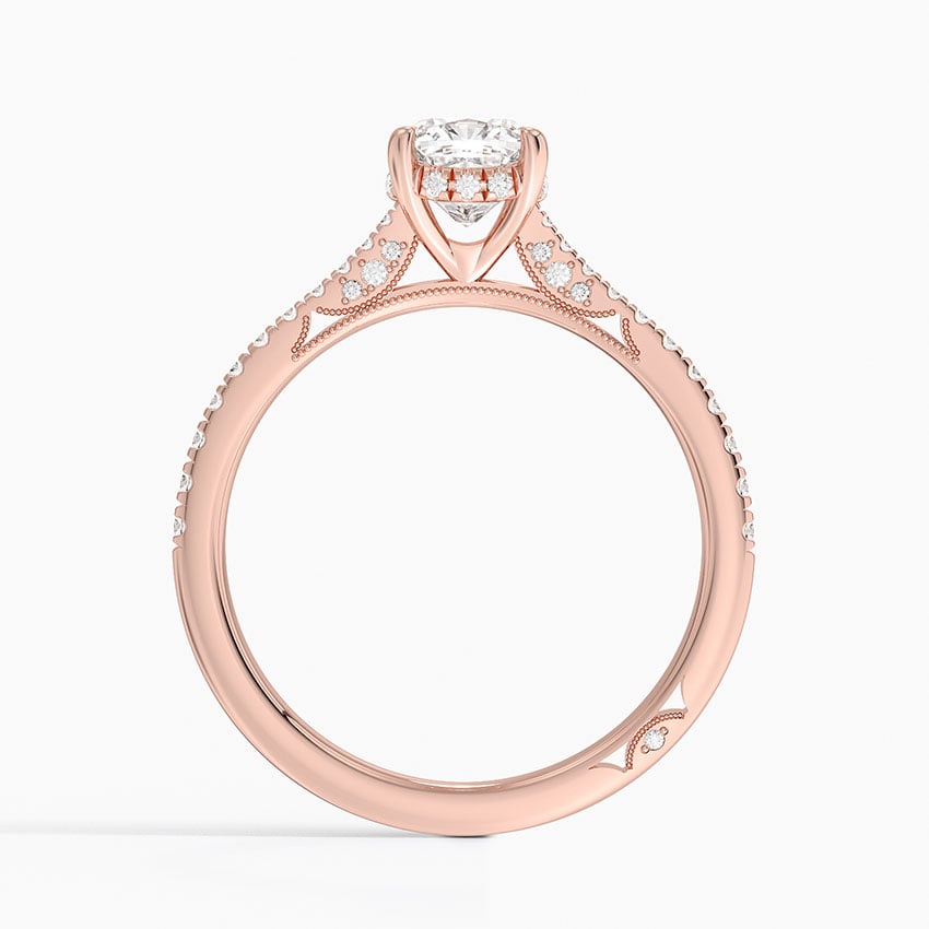 Simply Tacori Cathedral Diamond Ring (1/4 ct. tw.) Rose Gold 18k Cushion Engagement Ring