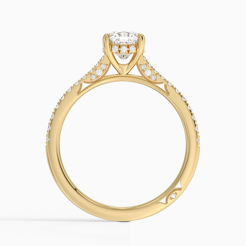 Simply Tacori Cathedral Diamond Ring (1/4 ct. tw.) Yellow Gold 18k Cushion Engagement Ring