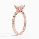 Simply Tacori Cathedral Diamond Ring (1/4 ct. tw.) Rose Gold 18k Emerald Engagement Ring