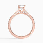 Simply Tacori Cathedral Diamond Ring (1/4 ct. tw.) Rose Gold 18k Emerald Engagement Ring