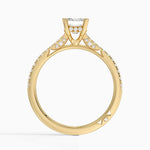 Simply Tacori Cathedral Diamond Ring (1/4 ct. tw.) Yellow Gold 18k Emerald Engagement Ring