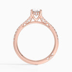 Simply Tacori Cathedral Diamond Ring (1/4 ct. tw.) Rose Gold 18k Oval Engagement Ring