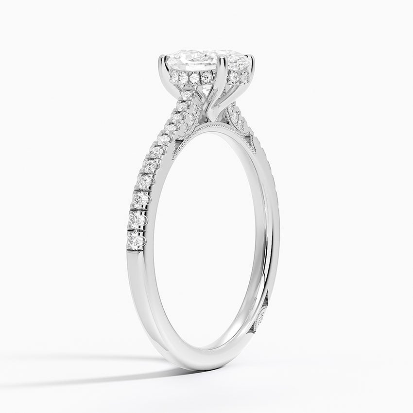 Simply Tacori Cathedral Diamond Ring (1/4 ct. tw.) Platinum Oval Engagement Ring