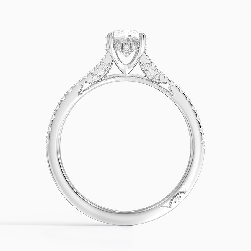Simply Tacori Cathedral Diamond Ring (1/4 ct. tw.) Platinum Oval Engagement Ring