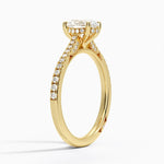 Simply Tacori Cathedral Diamond Ring (1/4 ct. tw.) Yellow Gold 18k Oval Engagement Ring