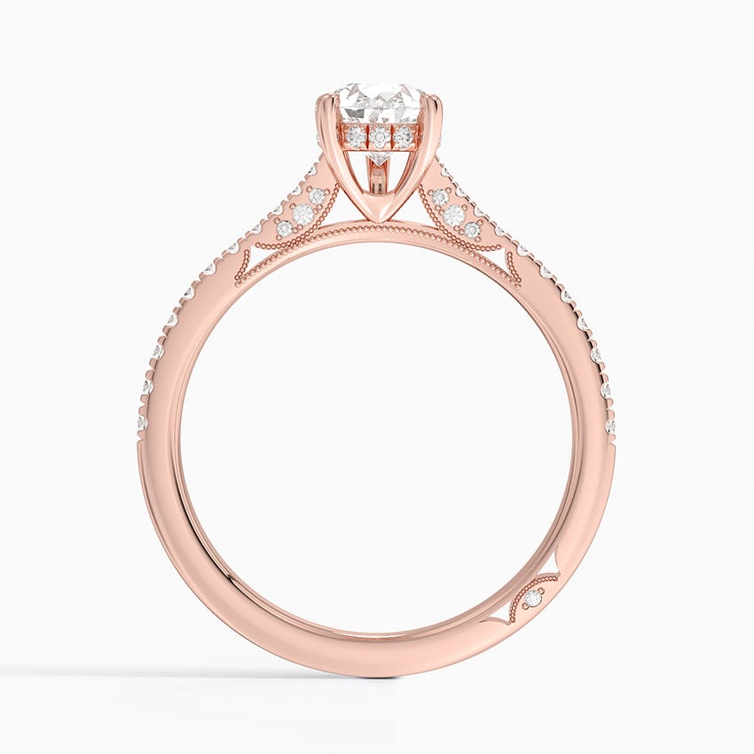Simply Tacori Cathedral Diamond Ring (1/4 ct. tw.) Rose Gold 18k Pear Engagement Ring
