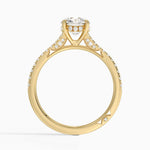 Simply Tacori Cathedral Diamond Ring (1/4 ct. tw.) Yellow Gold 18k Round Engagement Ring