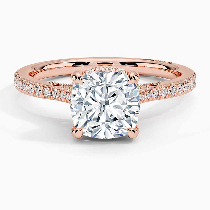 Simply Tacori Cathedral Diamond Ring (1/4 ct. tw.) Rose Gold 18k Cushion Engagement Ring