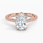 Simply Tacori Cathedral Diamond Ring (1/4 ct. tw.) Rose Gold 18k Pear Engagement Ring