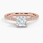 Simply Tacori Cathedral Diamond Ring (1/4 ct. tw.) Rose Gold 18k Princess Engagement Ring
