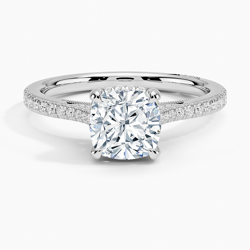 Simply Tacori Cathedral Diamond Ring (1/4 ct. tw.) Platinum Cushion Engagement Ring