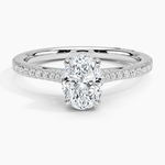 Simply Tacori Cathedral Diamond Ring (1/4 ct. tw.) Platinum Oval Engagement Ring
