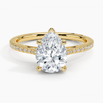 Simply Tacori Cathedral Diamond Ring (1/4 ct. tw.) Yellow Gold 18k Pear Engagement Ring