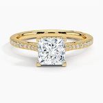 Simply Tacori Cathedral Diamond Ring (1/4 ct. tw.) Yellow Gold 18k Princess Engagement Ring