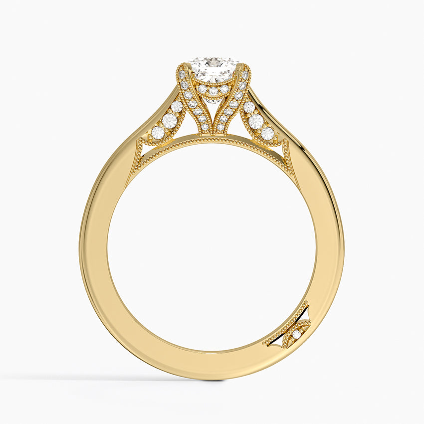 Simply Tacori Diamond Ring (1/8 ct. tw.) Yellow Gold 18k Cushion Engagement Ring