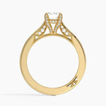 Simply Tacori Diamond Ring (1/8 ct. tw.) Yellow Gold 18k Emerald Engagement Ring
