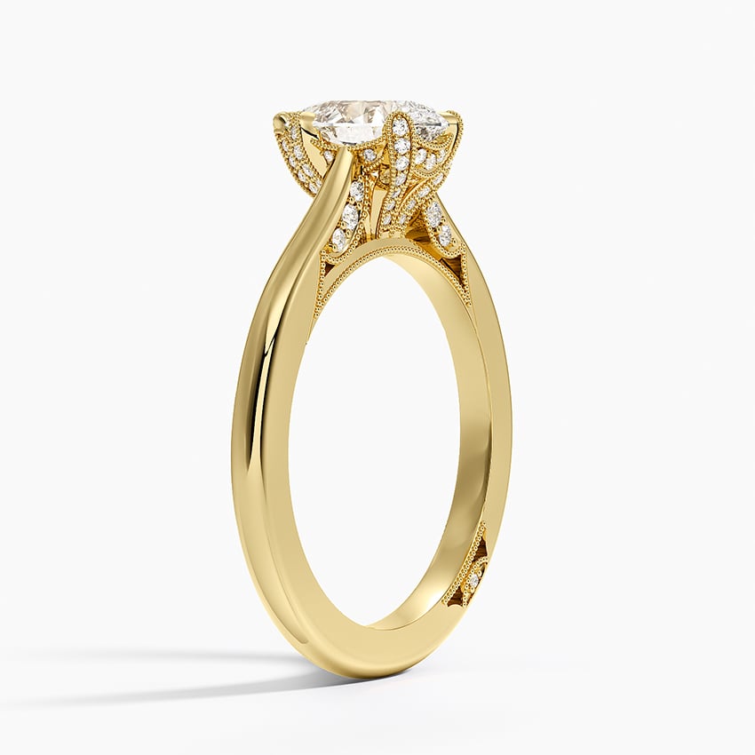 Simply Tacori Diamond Ring (1/8 ct. tw.) Yellow Gold 18k Pear Engagement Ring