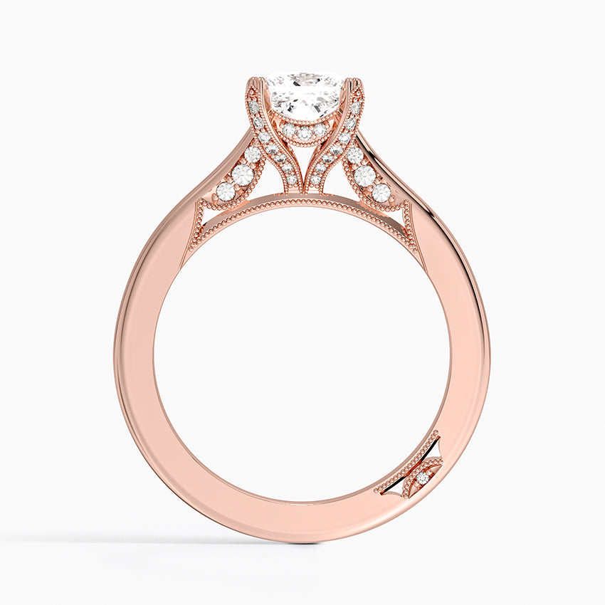 Simply Tacori Diamond Ring (1/8 ct. tw.) Rose Gold 18k Princess Engagement Ring