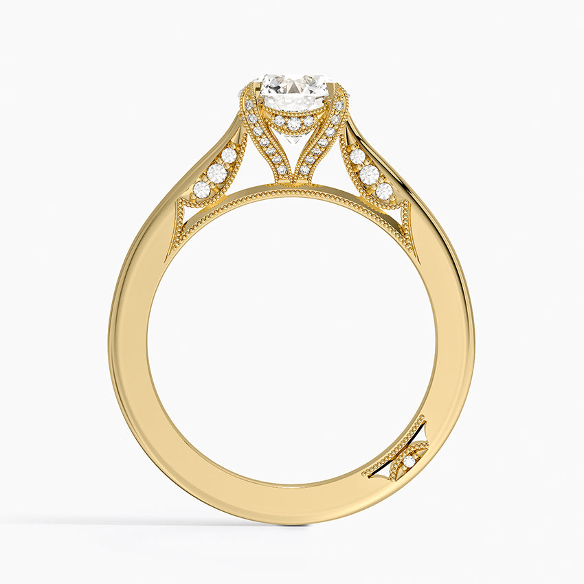 Simply Tacori Diamond Ring (1/8 ct. tw.) Yellow Gold 18k Round Engagement Ring