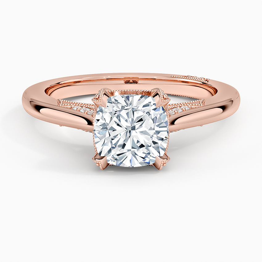 Simply Tacori Diamond Ring (1/8 ct. tw.) Rose Gold 18k Cushion Engagement Ring