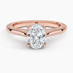 Simply Tacori Diamond Ring (1/8 ct. tw.) Rose Gold 18k Oval Engagement Ring