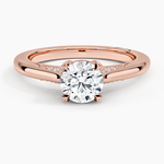 Simply Tacori Diamond Ring (1/8 ct. tw.) Rose Gold 18k Round Engagement Ring