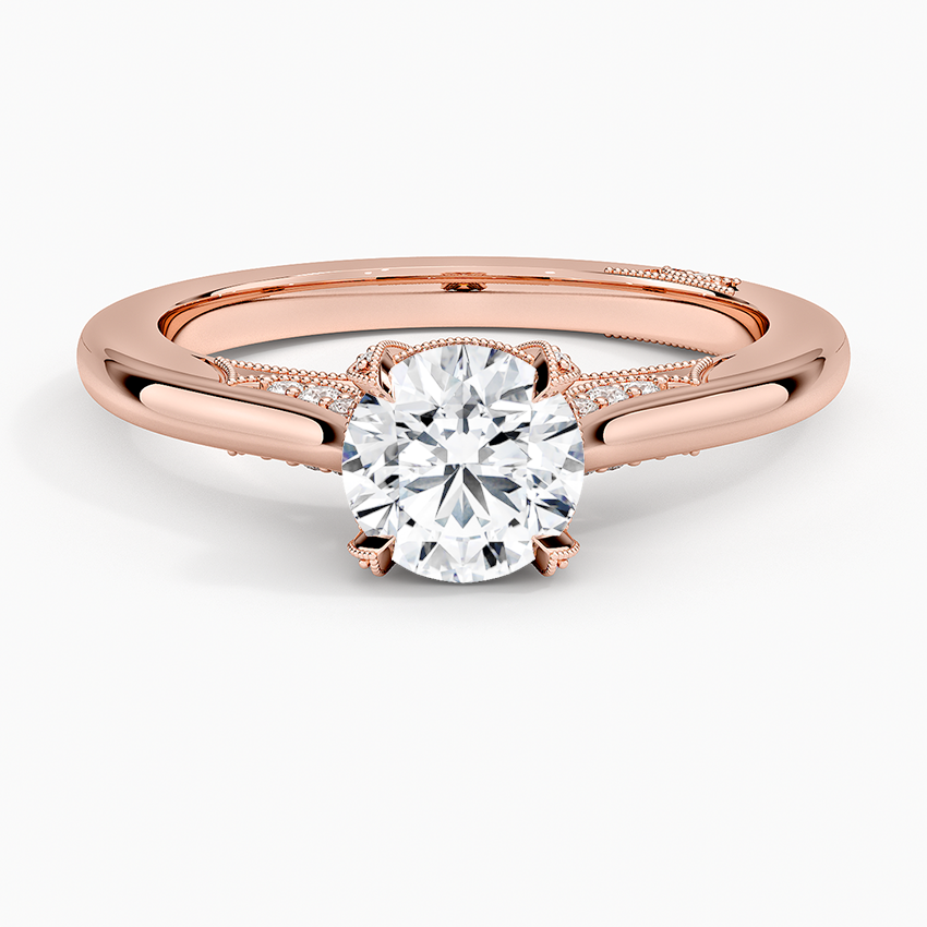 Simply Tacori Diamond Ring (1/8 ct. tw.) Rose Gold 18k Round Engagement Ring