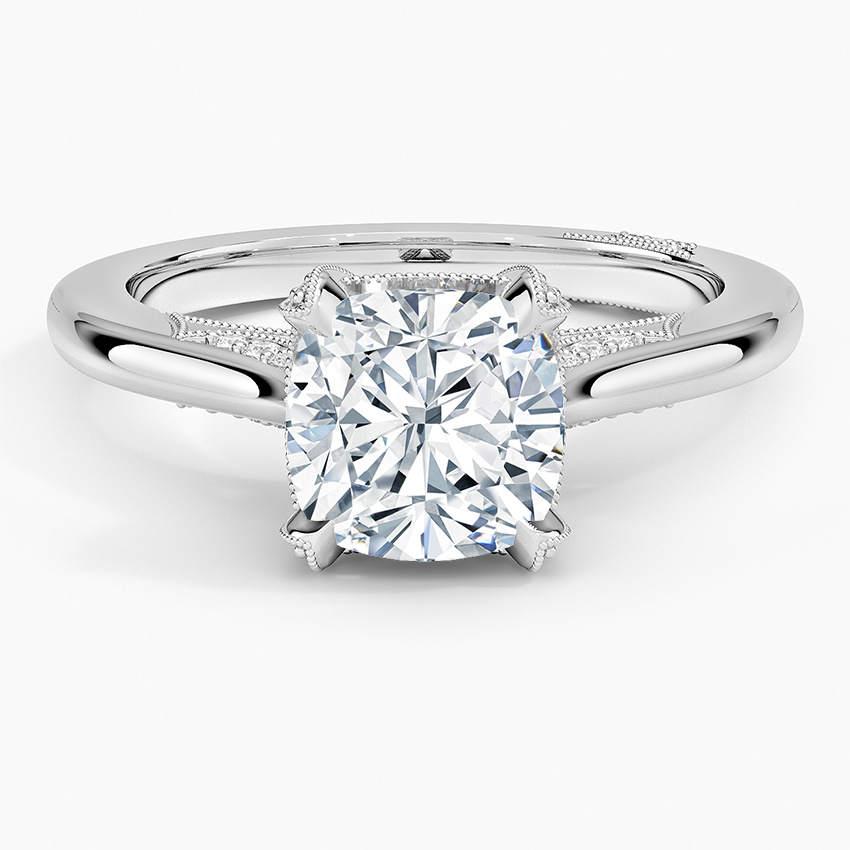 Simply Tacori Diamond Ring (1/8 ct. tw.) Platinum Cushion Engagement Ring