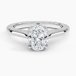 Simply Tacori Diamond Ring (1/8 ct. tw.) Platinum Oval Engagement Ring