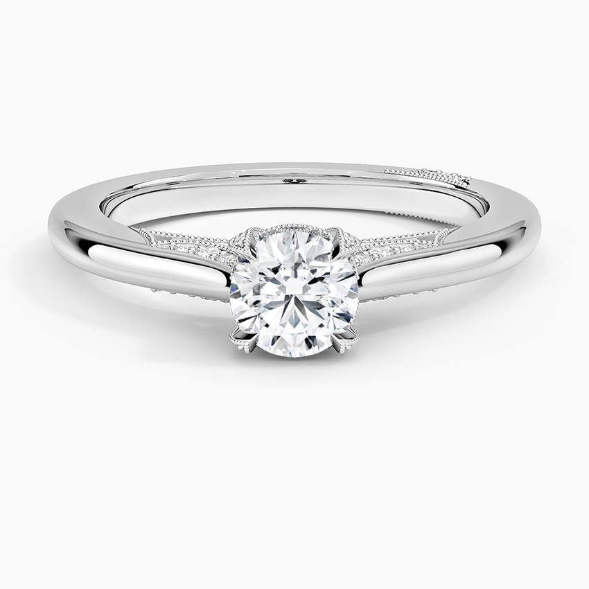 Simply Tacori Diamond Ring (1/8 ct. tw.) Platinum Round Engagement Ring