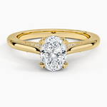 Simply Tacori Diamond Ring (1/8 ct. tw.) Yellow Gold 18k Oval Engagement Ring