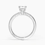 Simply Tacori Delicate Drape Diamond Ring Platinum Emerald Engagement Ring