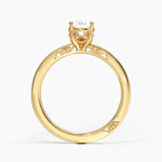 Simply Tacori Delicate Drape Diamond Ring Yellow Gold 18k Princess Engagement Ring