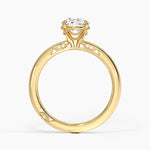 Simply Tacori Delicate Drape Diamond Ring Yellow Gold 18k Round Engagement Ring