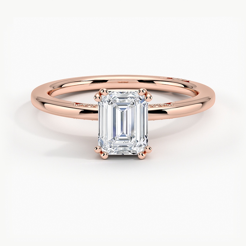Simply Tacori Delicate Drape Diamond Ring Rose Gold 18k Emerald Engagement Ring