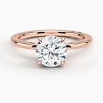 Simply Tacori Delicate Drape Diamond Ring Rose Gold 18k Round Engagement Ring