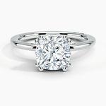 Simply Tacori Delicate Drape Diamond Ring Platinum Cushion Engagement Ring