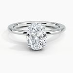 Simply Tacori Delicate Drape Diamond Ring Platinum Oval Engagement Ring