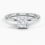 Simply Tacori Delicate Drape Diamond Ring Platinum Princess Engagement Ring