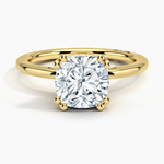 Simply Tacori Delicate Drape Diamond Ring Yellow Gold 18k Cushion Engagement Ring