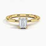 Simply Tacori Delicate Drape Diamond Ring Yellow Gold 18k Emerald Engagement Ring