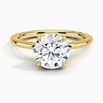 Simply Tacori Delicate Drape Diamond Ring Yellow Gold 18k Round Engagement Ring