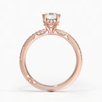 Simply Tacori Luxe Drape Diamond Ring Rose Gold 18k Cushion Engagement Ring