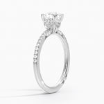 Simply Tacori Luxe Drape Diamond Ring Platinum Cushion Engagement Ring