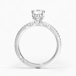 Simply Tacori Luxe Drape Diamond Ring Platinum Cushion Engagement Ring