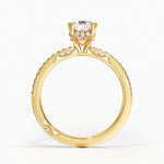 Simply Tacori Luxe Drape Diamond Ring Yellow Gold 18k Cushion Engagement Ring