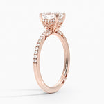 Simply Tacori Luxe Drape Diamond Ring Rose Gold 18k Emerald Engagement Ring