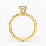 Simply Tacori Luxe Drape Diamond Ring Yellow Gold 18k Emerald Engagement Ring